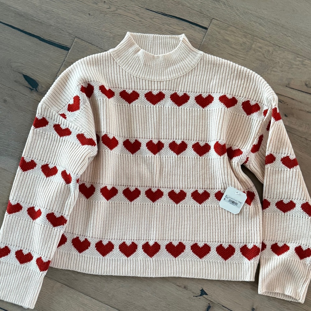 Altar’d State Heart Sweater Small NWT